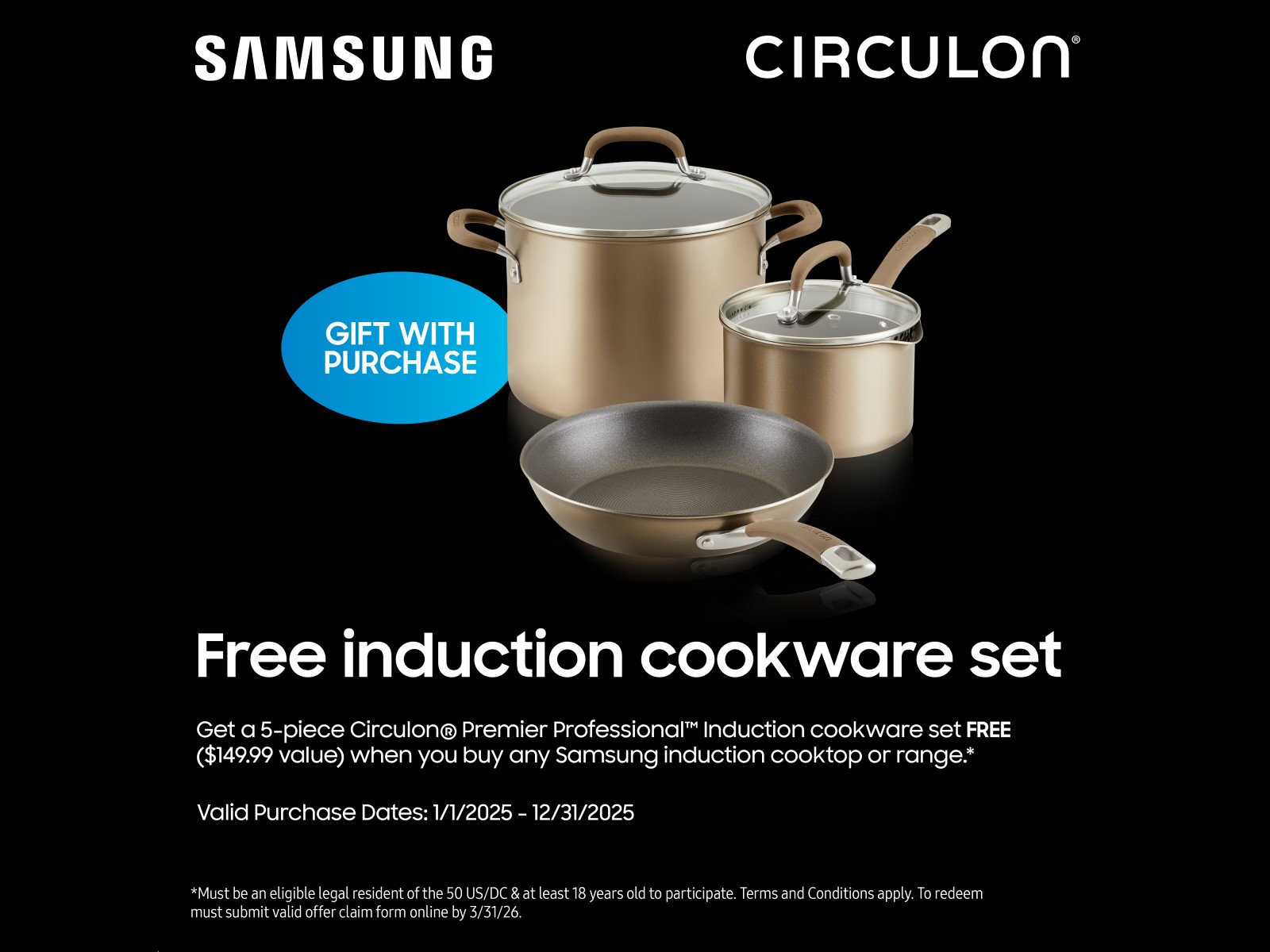 Thumbnail image of Bespoke 6.3 cu. ft. Smart Slide-In Induction Range with Ambient Edge Lighting™ & Air Sous Vide in Matte Black Steel 