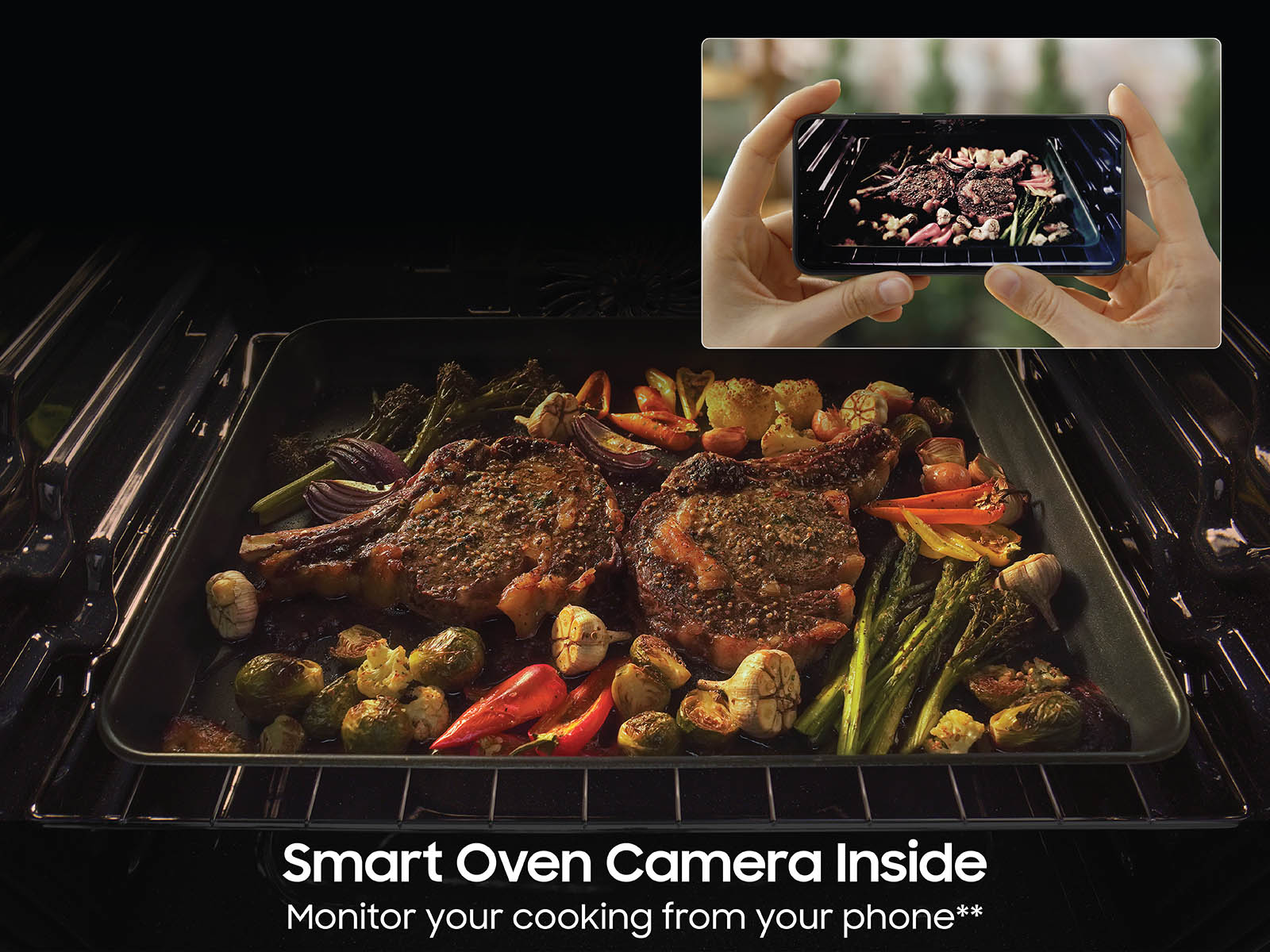 Thumbnail image of Bespoke 6.3 cu. ft. Smart Slide-In Induction Range with AI Home & Smart Oven Camera in White Glass