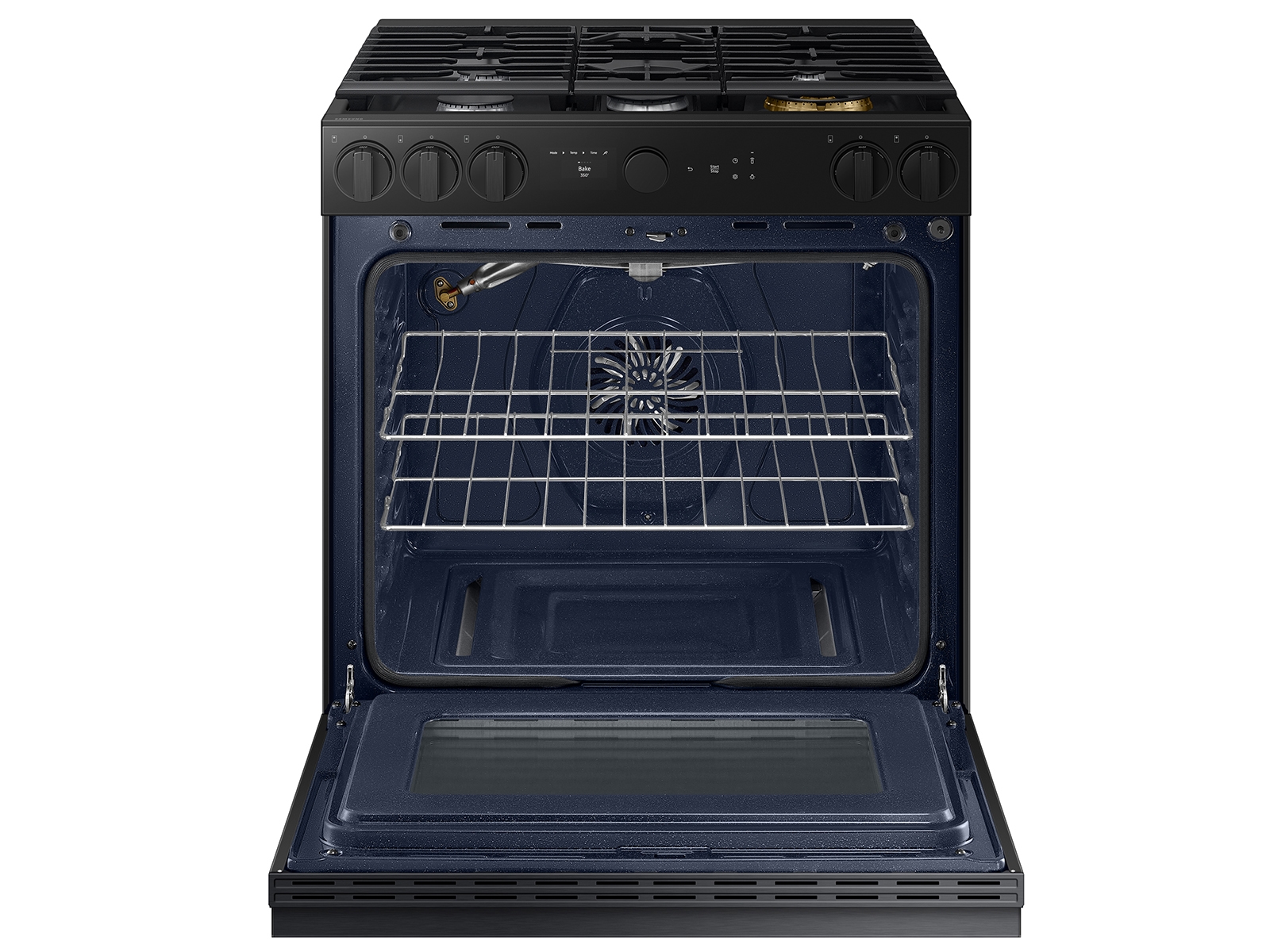 Thumbnail image of Bespoke 6.0 cu. ft. Smart Slide-In Gas Range with Air Sous Vide & Air Fry in Matte Black Steel
