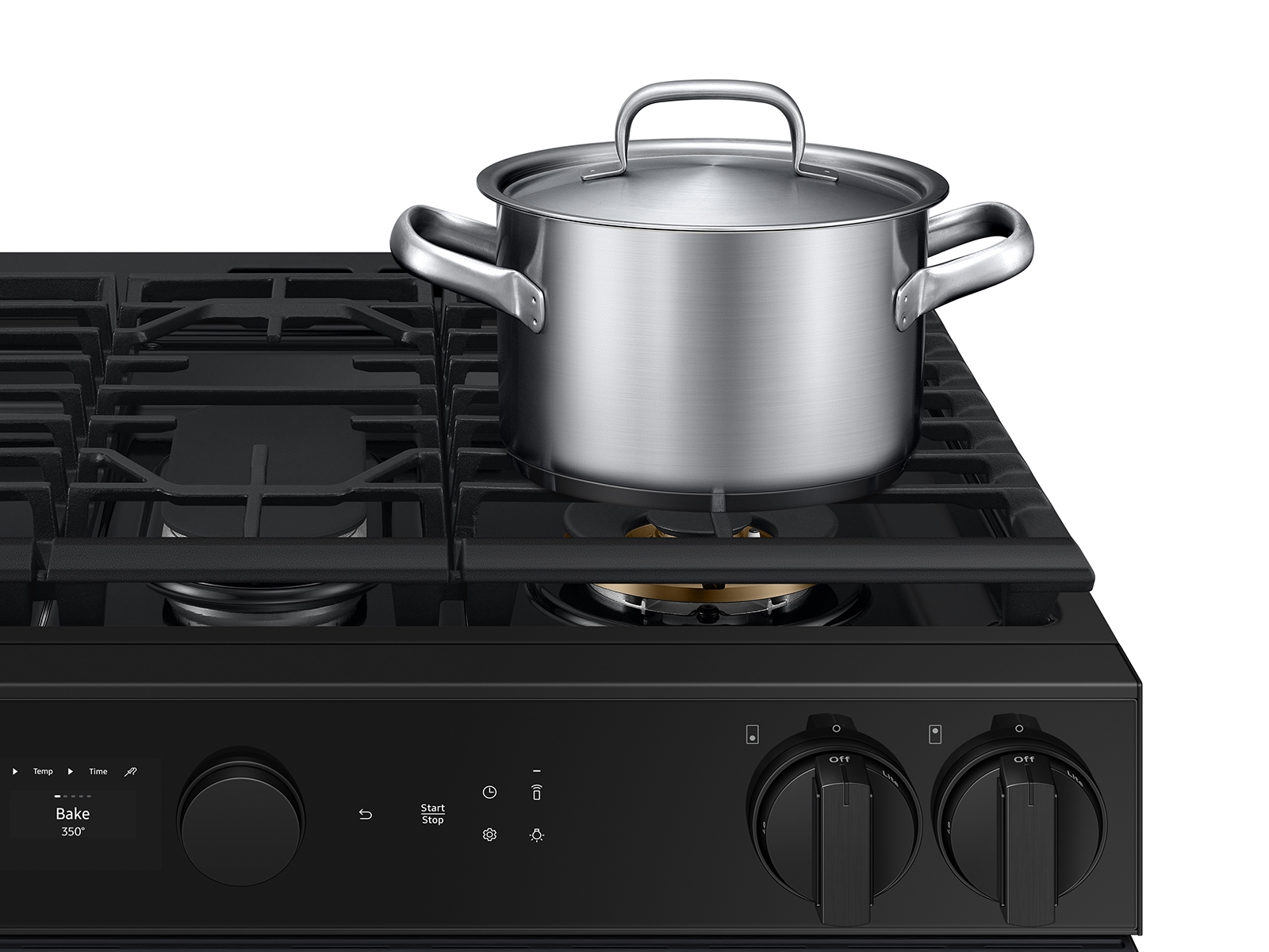 Thumbnail image of Bespoke 6.0 cu. ft. Smart Slide-In Gas Range with Air Sous Vide & Air Fry in Matte Black Steel