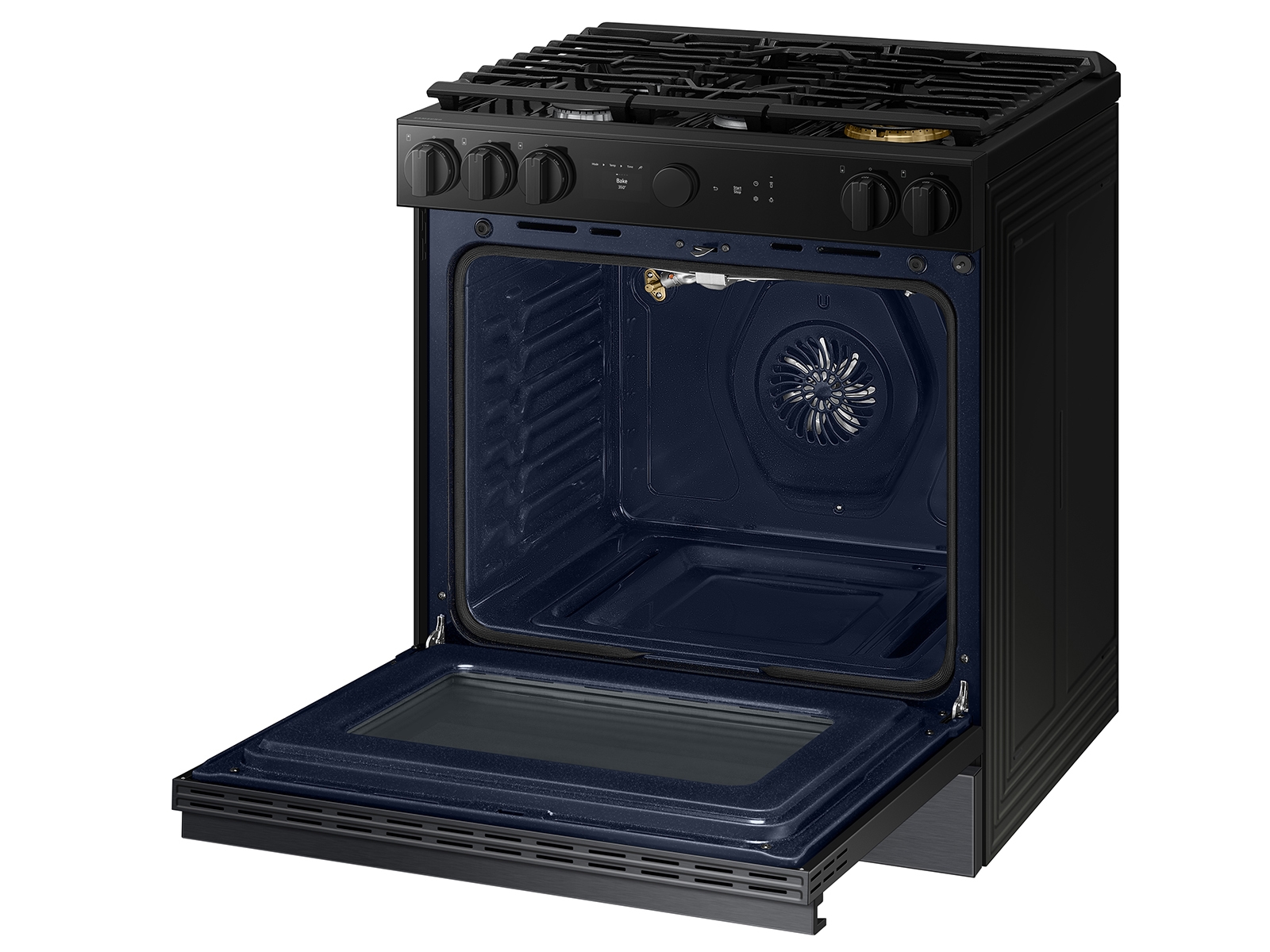 Thumbnail image of Bespoke 6.0 cu. ft. Smart Slide-In Gas Range with Air Sous Vide & Air Fry in Matte Black Steel