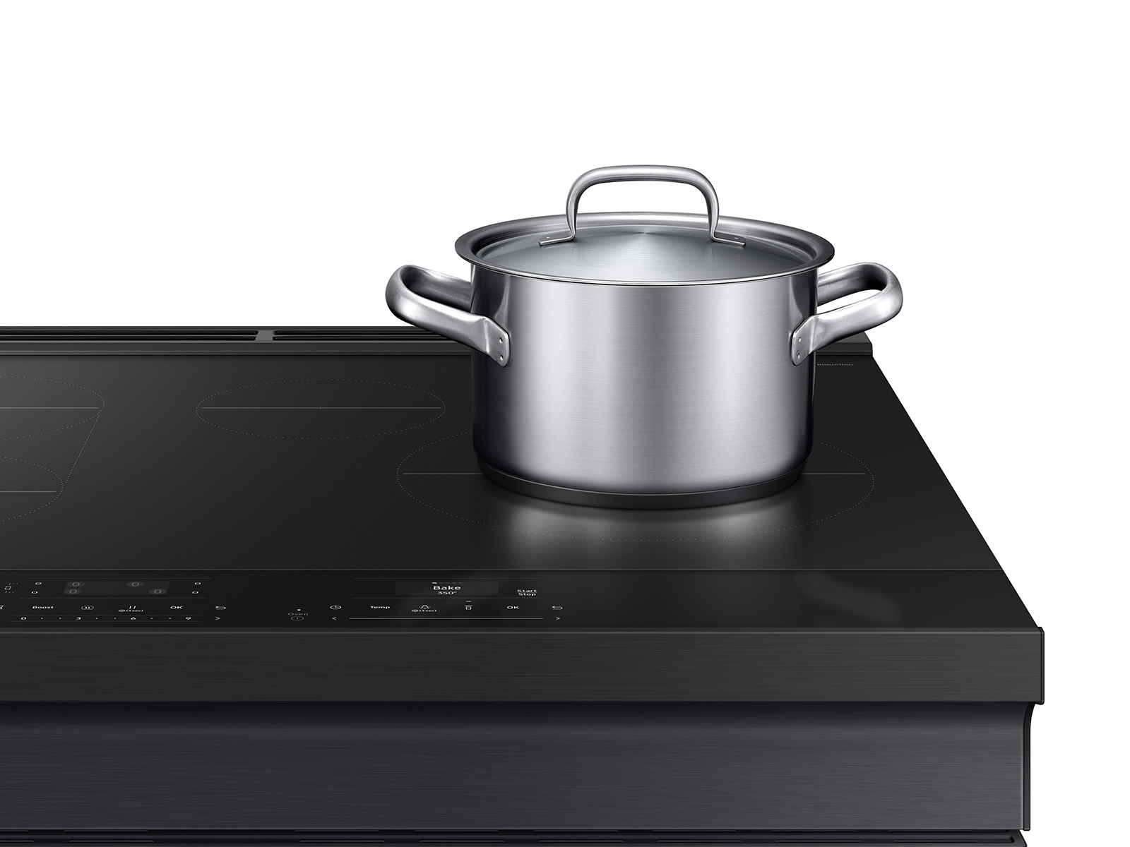 Thumbnail image of Bespoke 6.3 cu. ft. Smart Slide-In Induction Range with Ambient Edge Lighting™ & Air Sous Vide in Matte Black Steel 