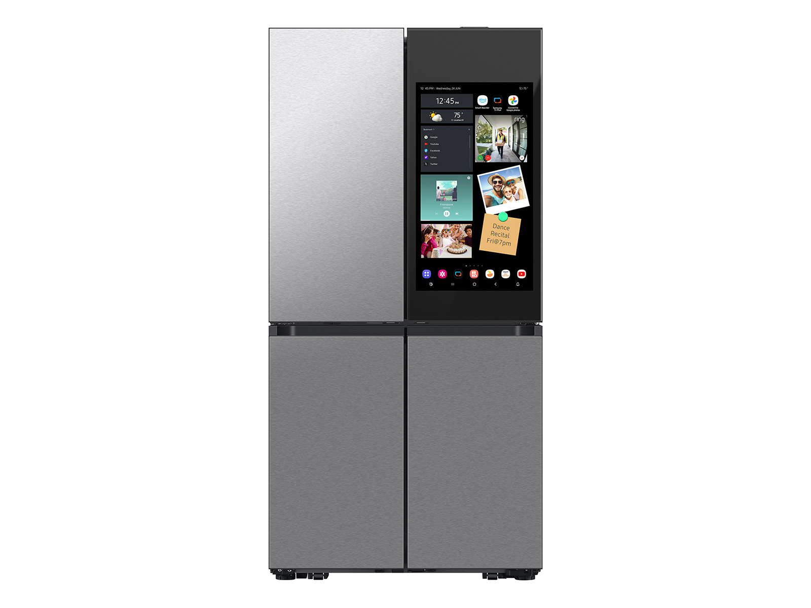Thumbnail image of Bespoke 23 cu. ft. Counter Depth 4-Door Flex™ Refrigerator with AI Family Hub™+ & AI Vision Inside™ in Stainless Steel