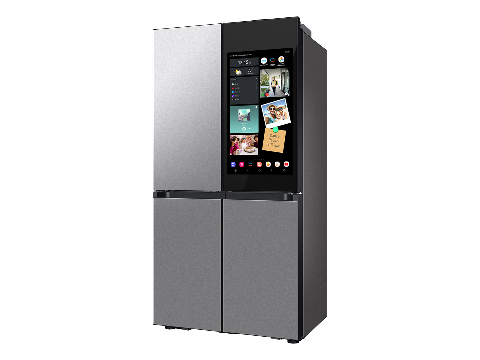 Thumbnail image of Bespoke 23 cu. ft. Counter Depth 4-Door Flex™ Refrigerator with AI Family Hub™+ & AI Vision Inside™ in Stainless Steel