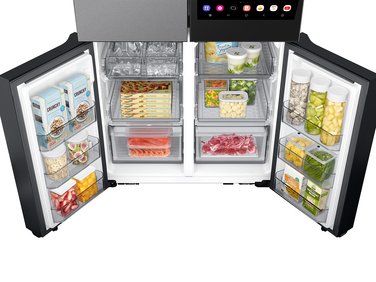 Thumbnail image of Bespoke 23 cu. ft. Counter Depth 4-Door Flex™ Refrigerator with AI Family Hub™+ & AI Vision Inside™ in Stainless Steel