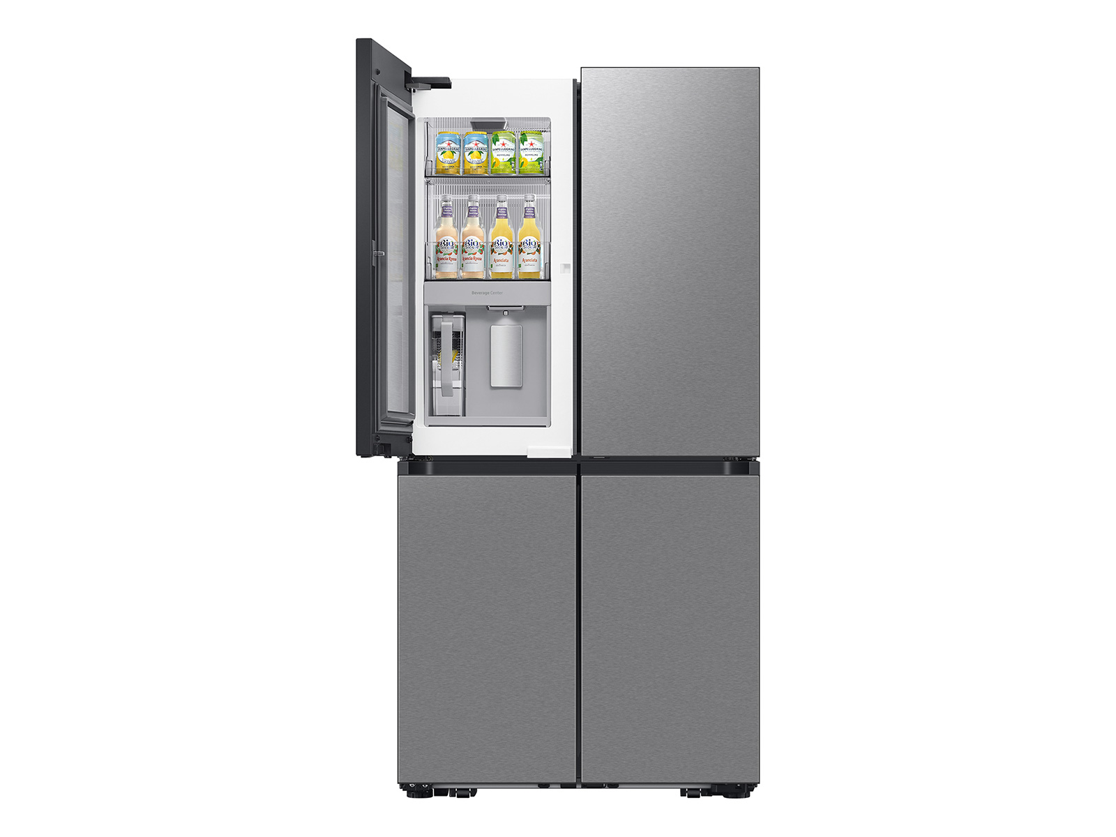 Thumbnail image of Bespoke 4-Door Flex™ Refrigerator (29 cu. ft.) with Beverage Zone™ and Auto Open Door in Stainless Steel