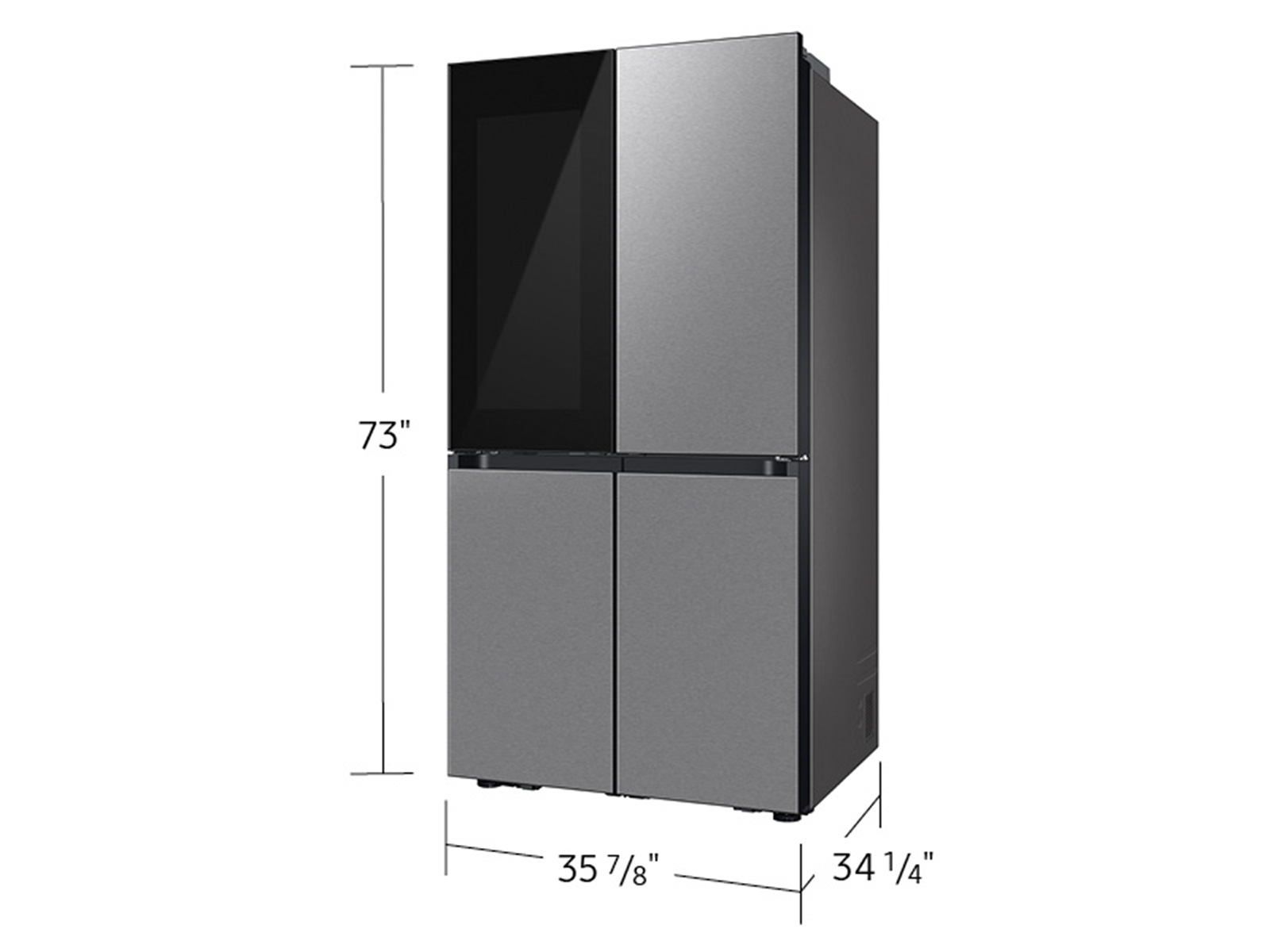 Thumbnail image of Bespoke 4-Door Flex™ Refrigerator (29 cu. ft.) with Beverage Zone™ and Auto Open Door in Stainless Steel