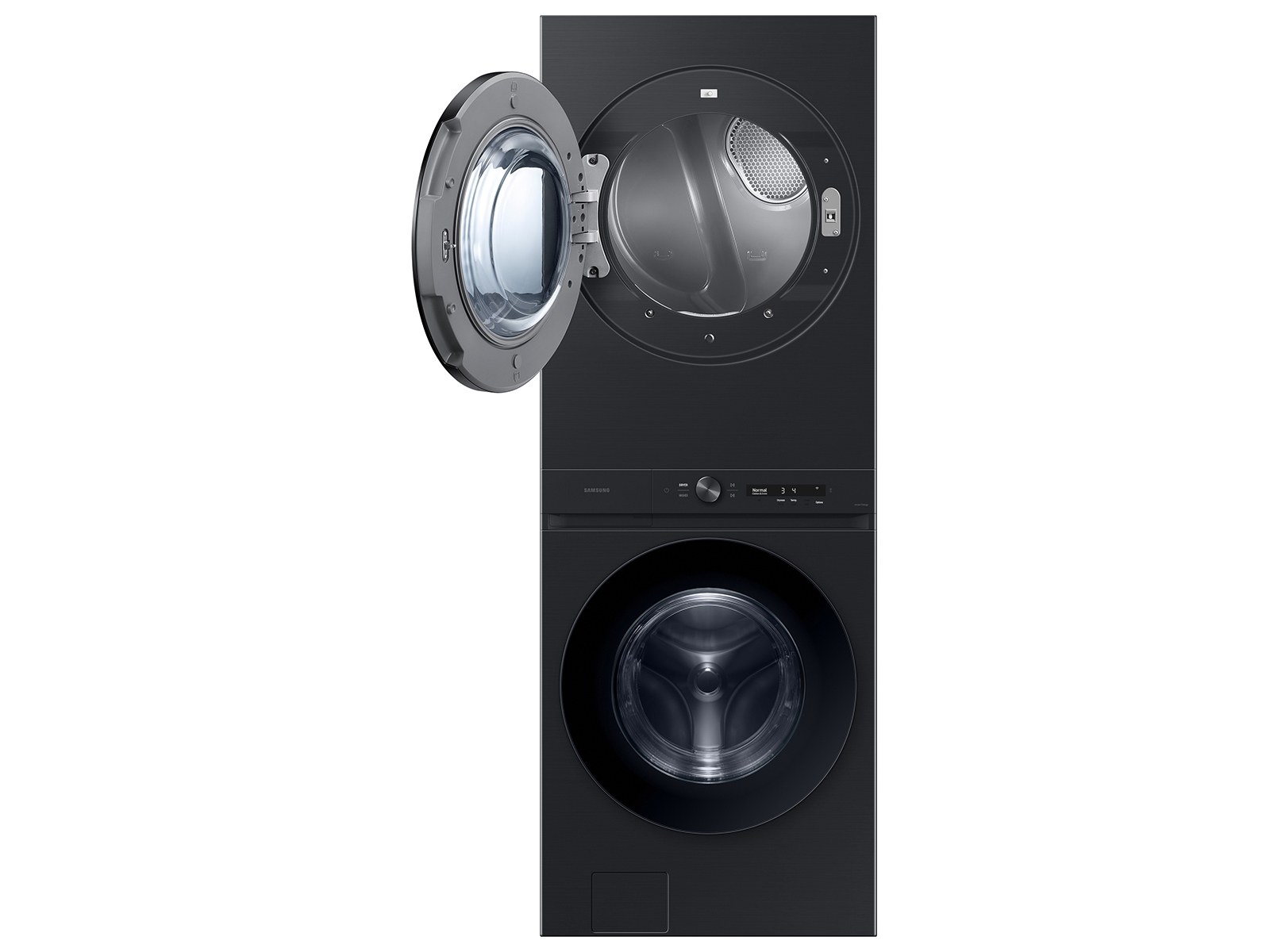 Thumbnail image of Bespoke AI Laundry Hub™ 4.6 cu. ft. Large Capacity Single Unit Washer with Flex Auto Dispense System and 7.6 cu. ft. Gas Dryer in Brushed Black